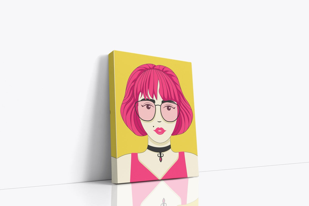 Tablou Canvas Pink Hair