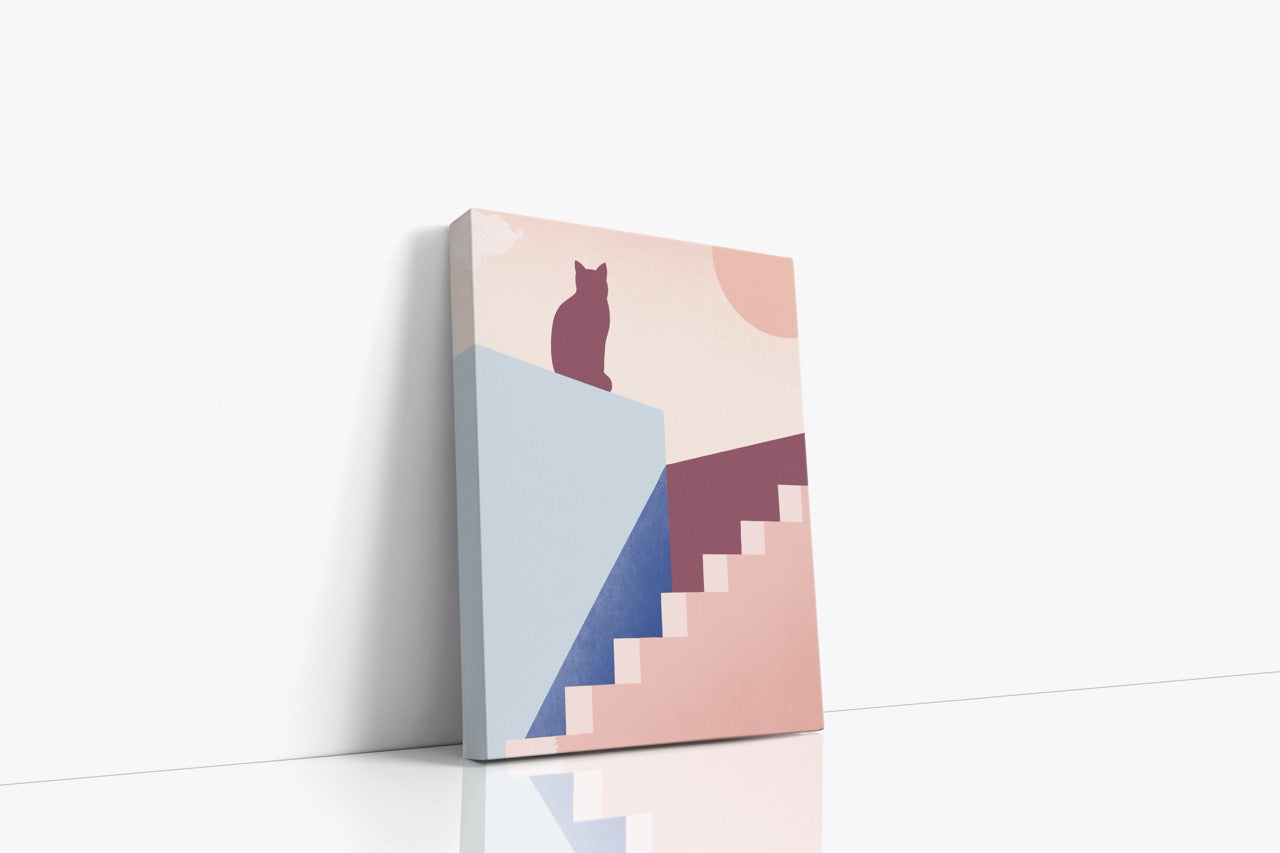 Tablou Canvas Pisica Și Treptele