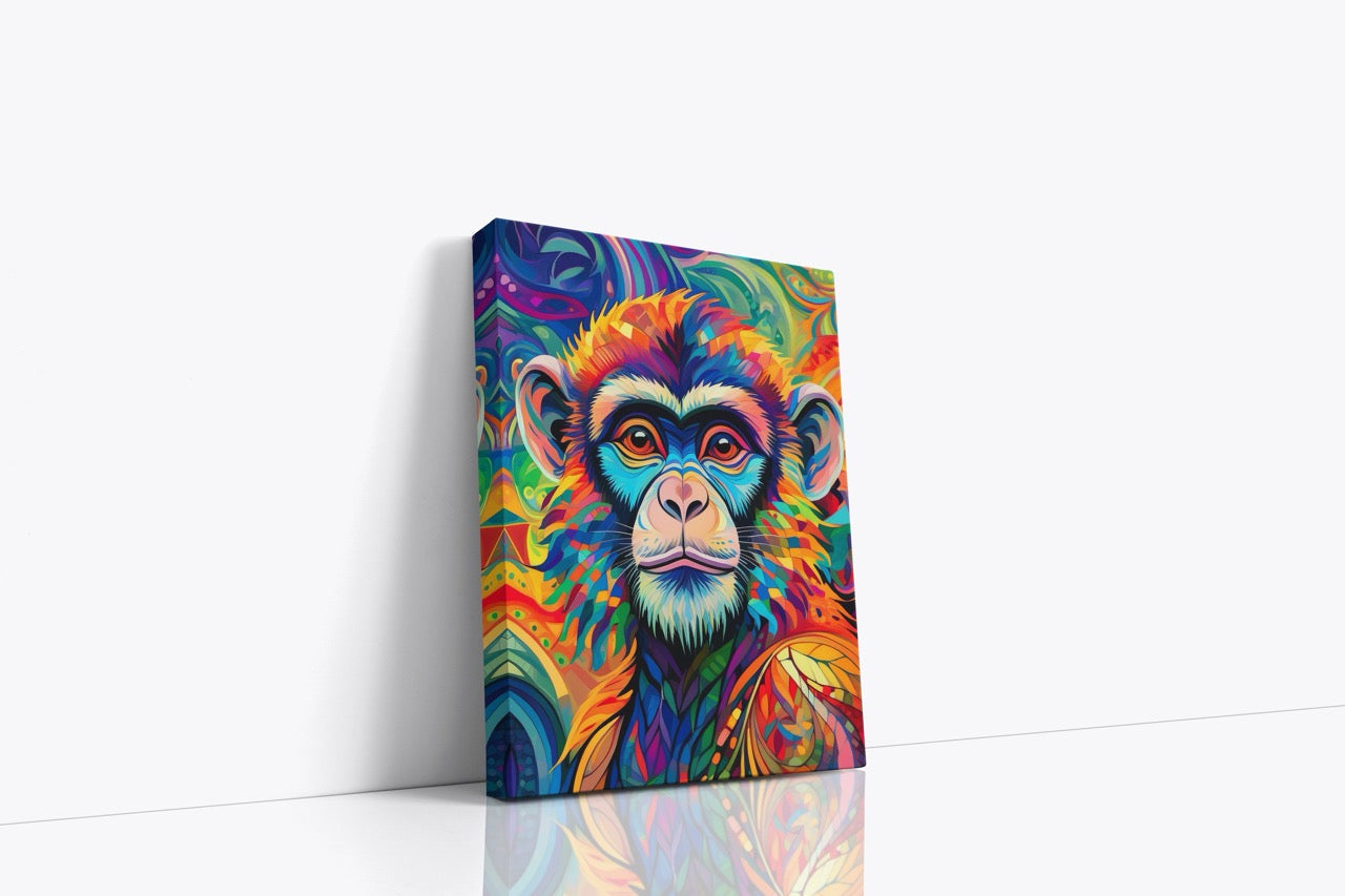 Tablou Canvas Maimuță Pictată