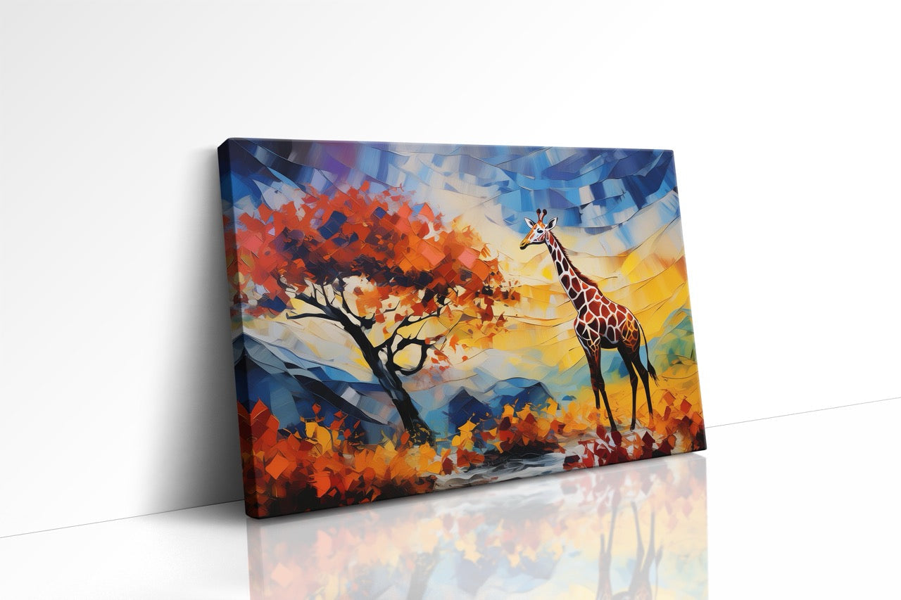 Tablou Canvas Girafa Pictata