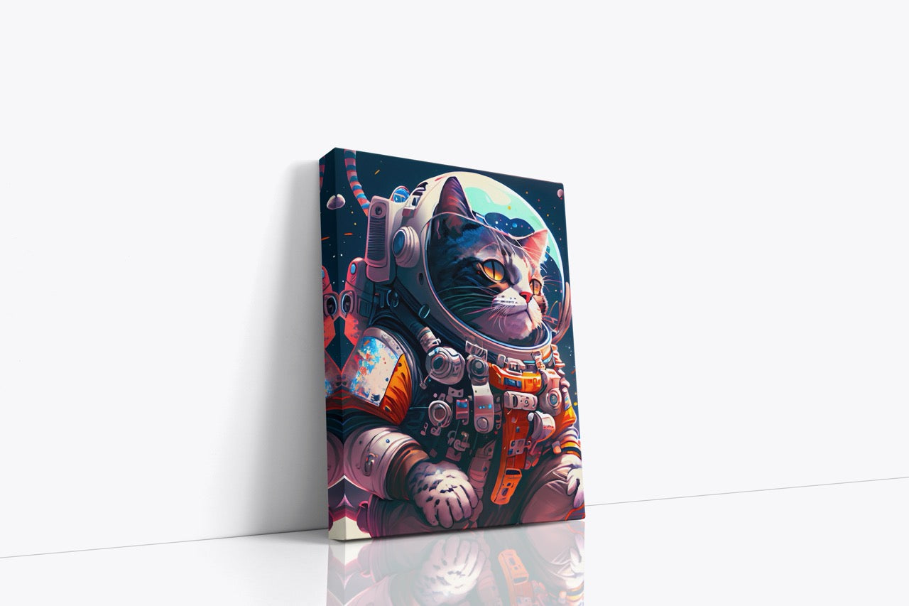 Tablou Canvas Pisica Astronaut