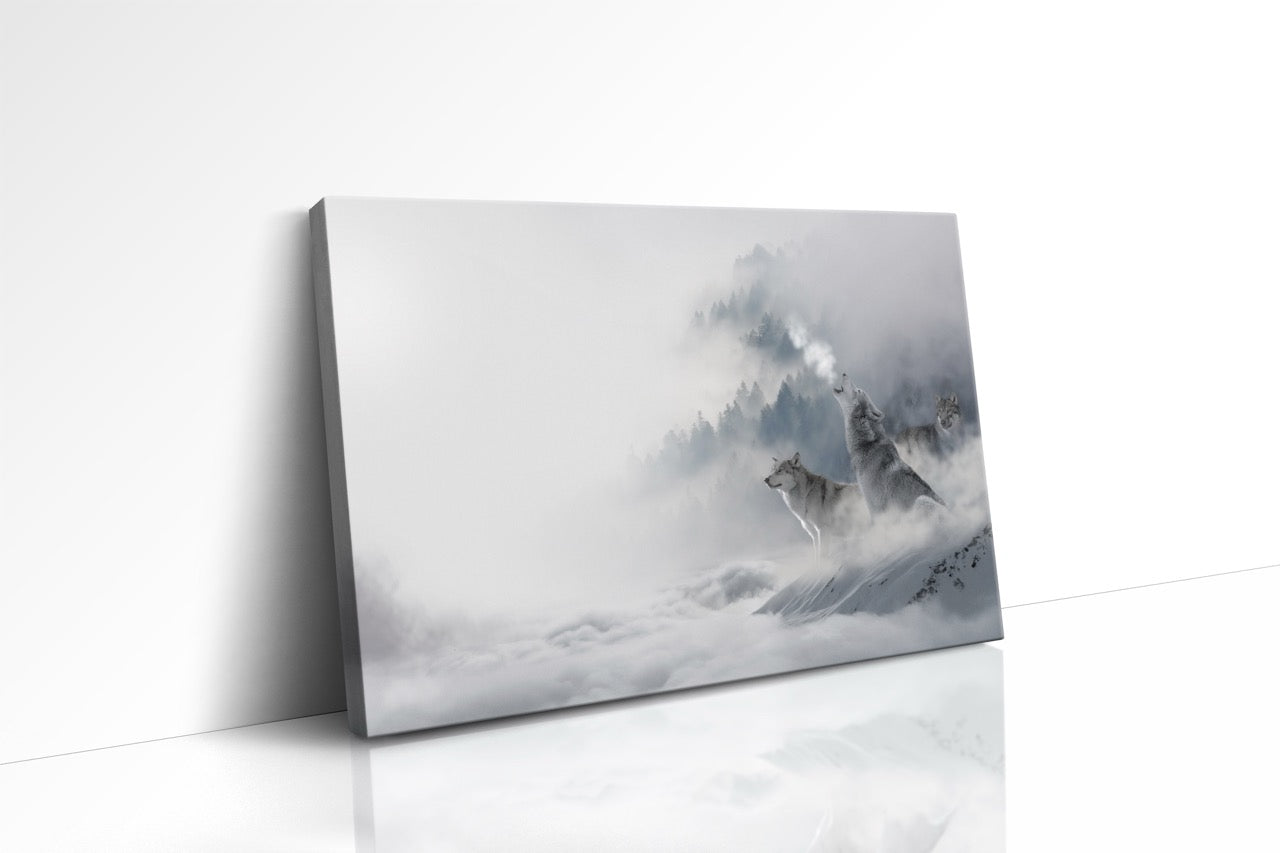 Tablou Canvas Lupii In Furtuna II