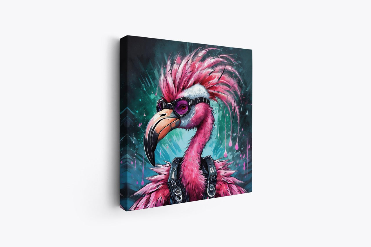 Tablou Canvas Flamingo Parașutist