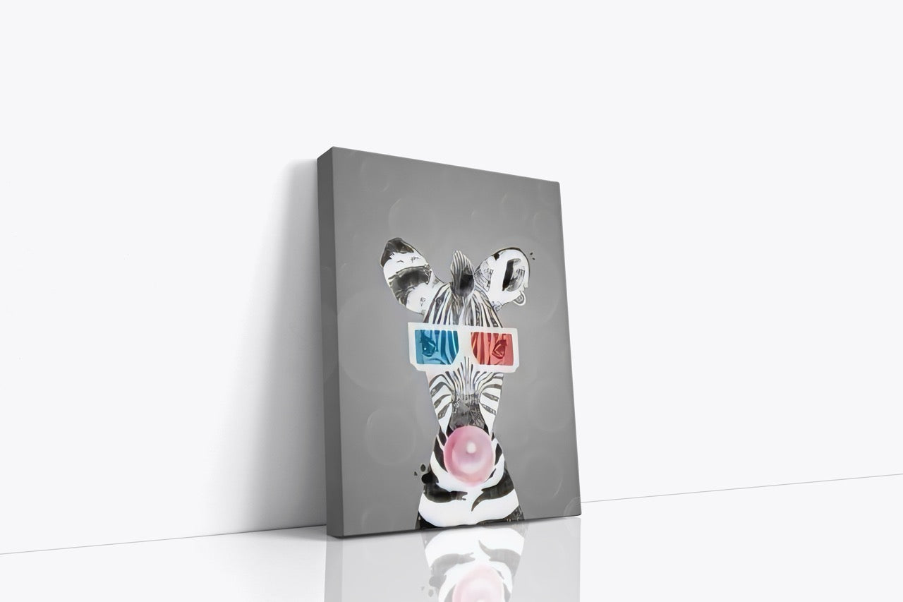 Tablou Canvas Zebra Cu Ochelari