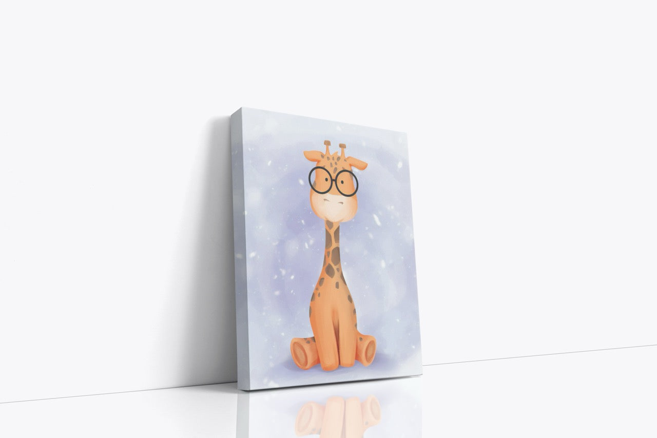 Tablou Canvas Girafa Cu Ochelari