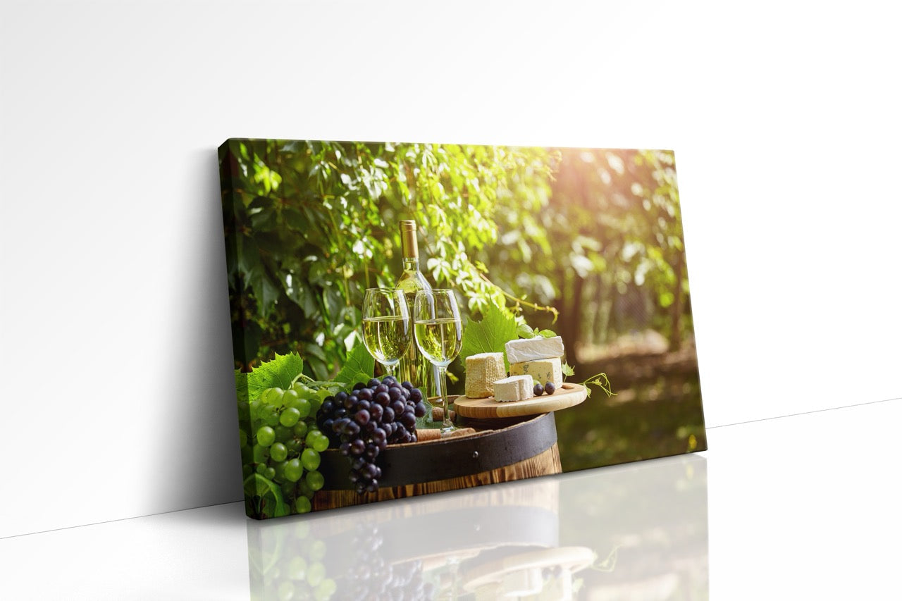 Tablou Canvas Cheese And Wine