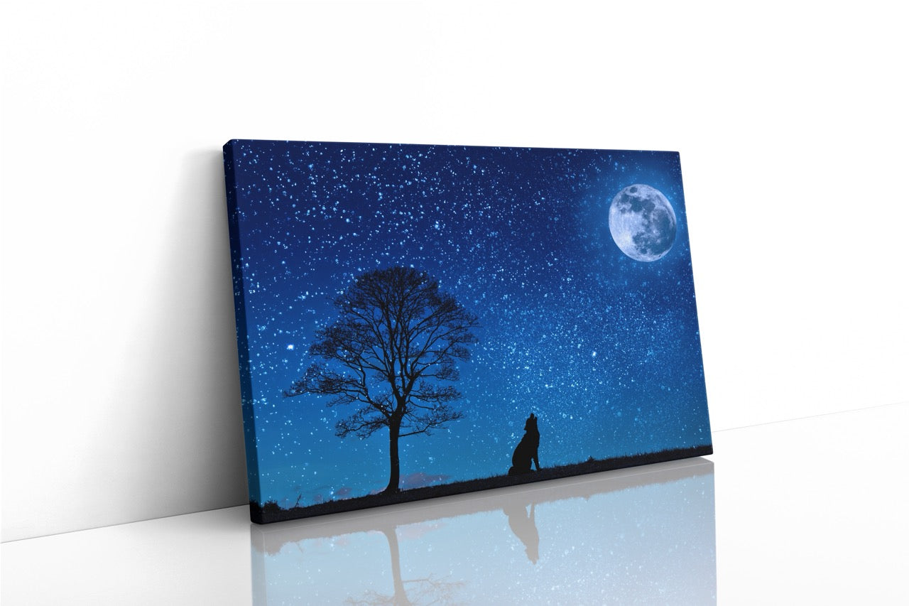 Tablou Canvas Moon Wolf