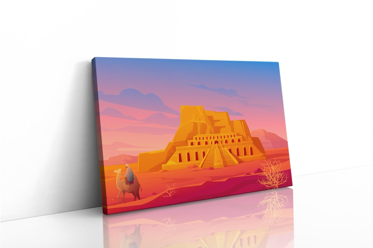 Tablou Canvas Temple From Desert