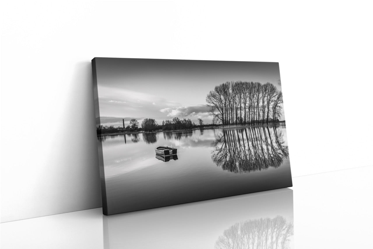 Tablou Canvas Black & White Boat II
