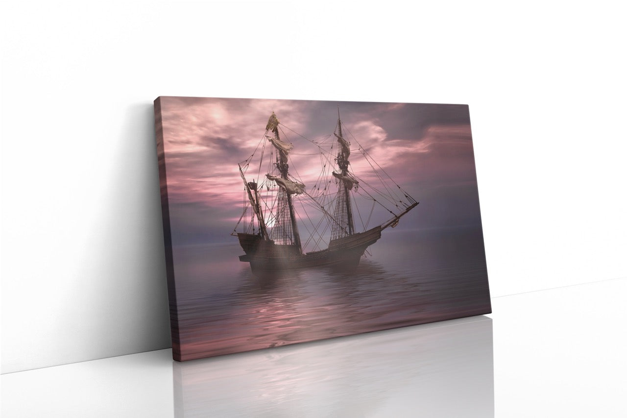 Tablou Canvas Purple Ship