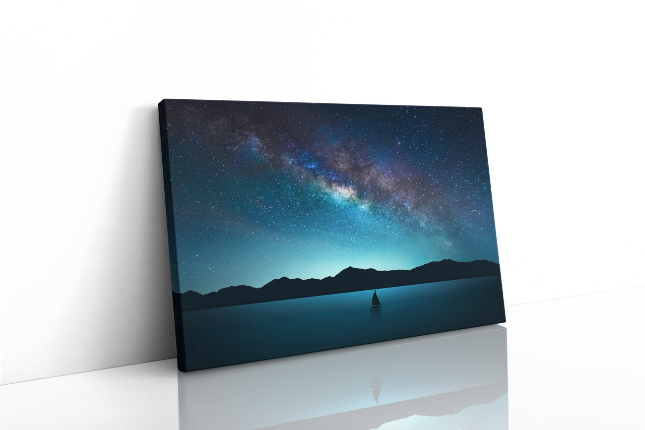 Tablou Canvas Boat Under Stars