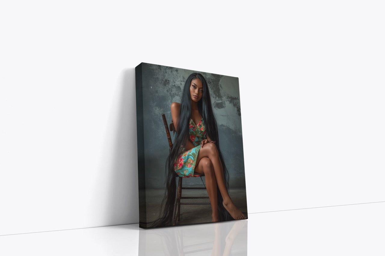 Tablou Canvas Beautiful Women With Long Hair
