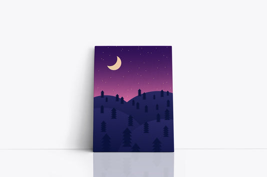 Tablou Canvas Pădurea În Miez De Noapte