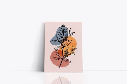 Tablou Canvas Floare Pe Fundal Roz