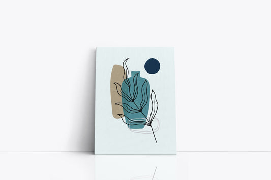 Tablou Canvas Minimal Pe Fundal Albastru