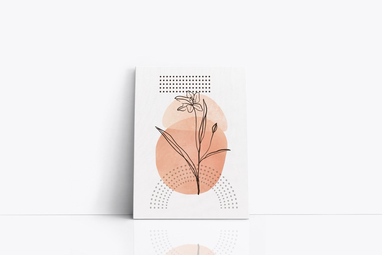 Tablou Canvas Floare Și Puncte