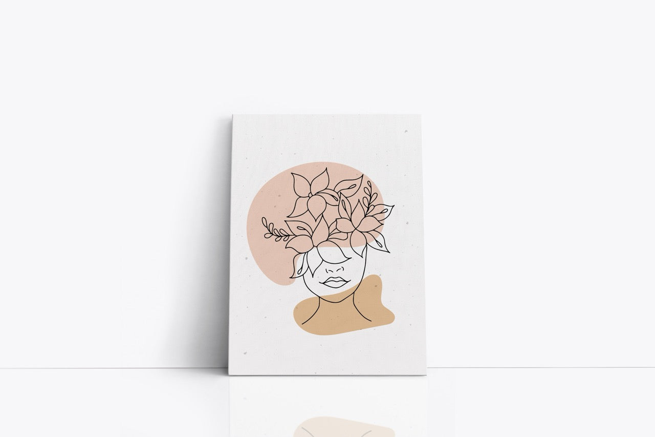 Tablou Canvas Cu Capul În Flori