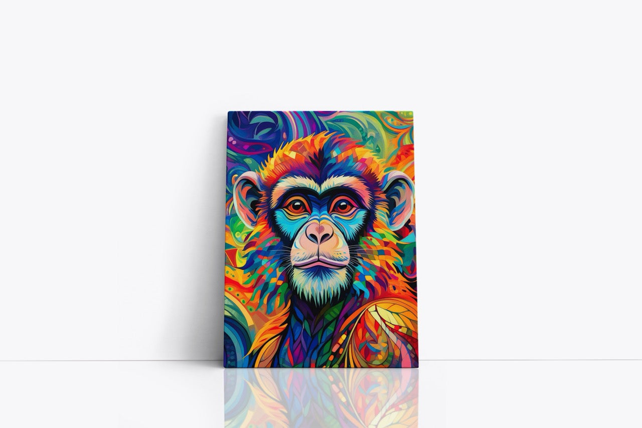 Tablou Canvas Maimuță Pictată