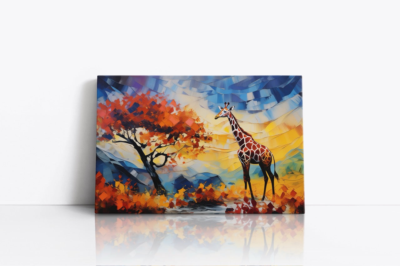 Tablou Canvas Girafa Pictata