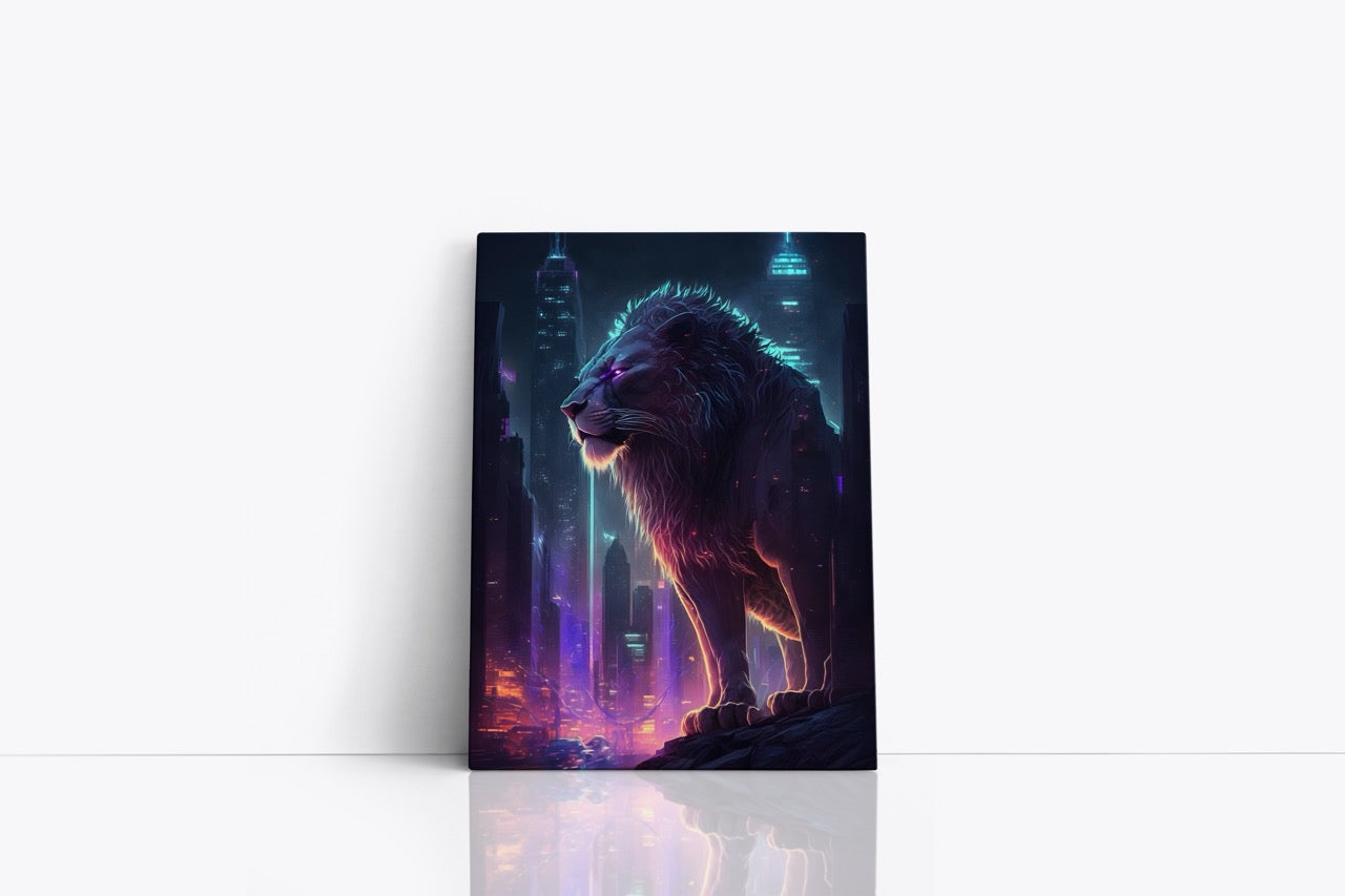 Tablou Canvas Digital Lion