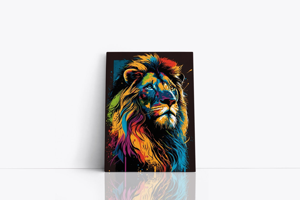 Tablou Canvas Leu Pictat