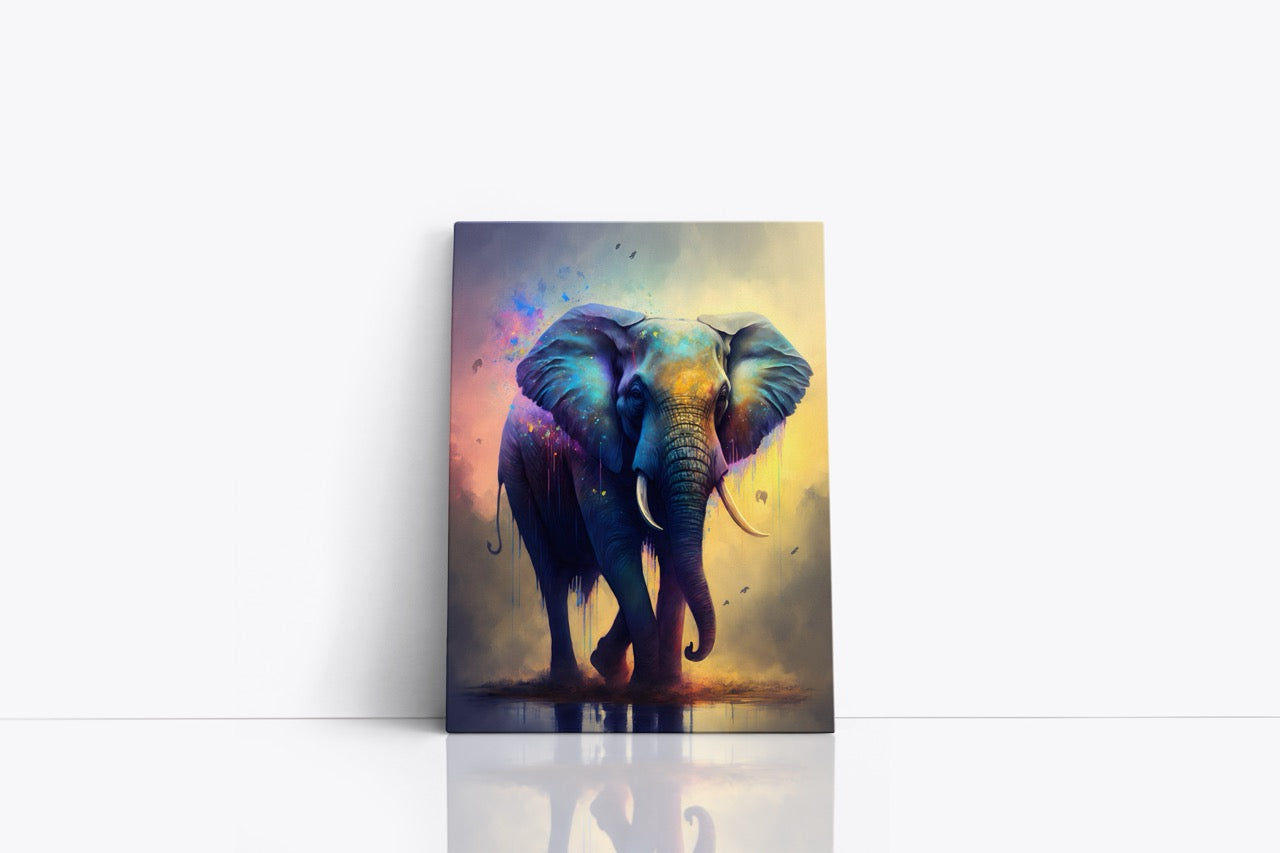 Tablou Canvas Elefantul În Culori