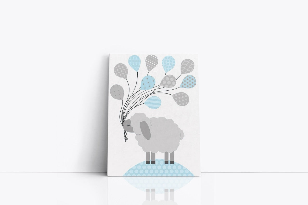 Tablou Canvas Oița Cu Baloane