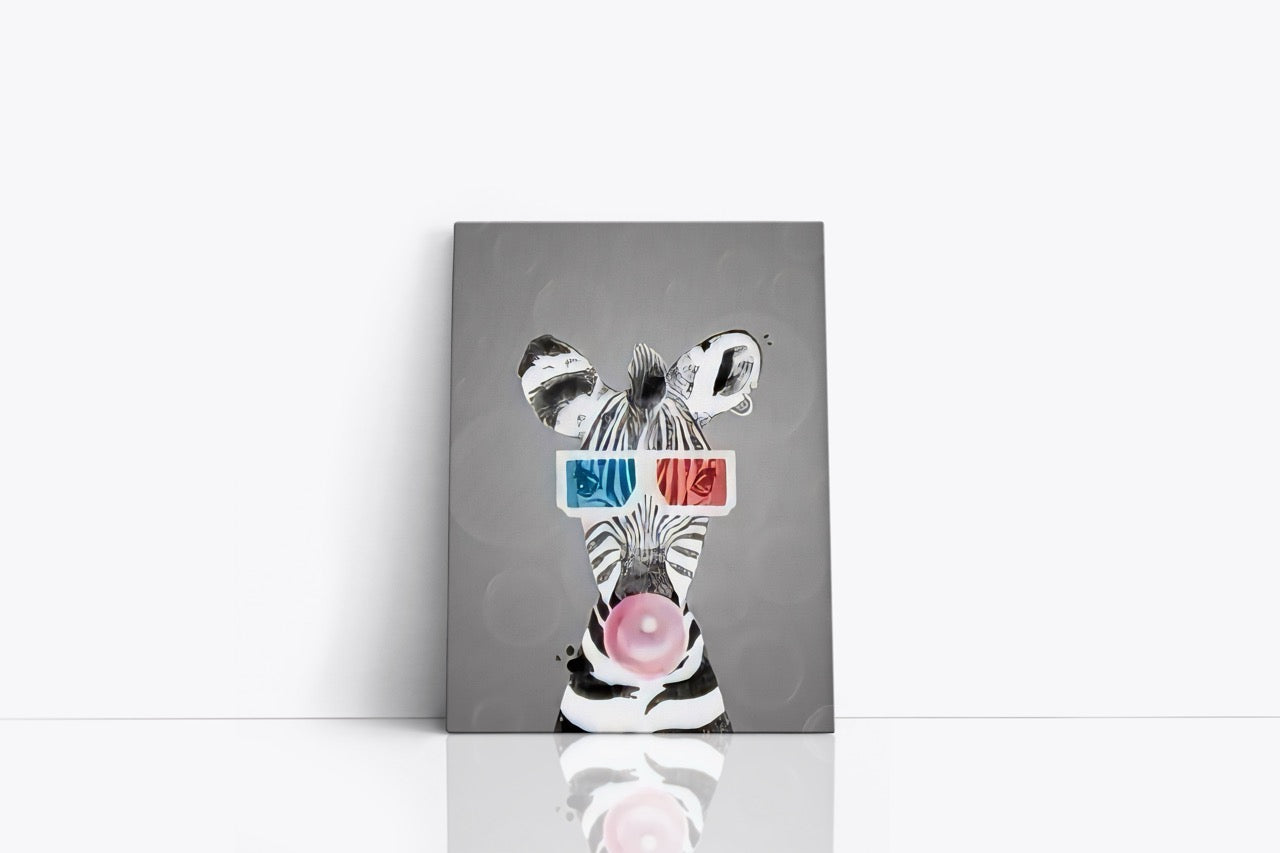 Tablou Canvas Zebra Cu Ochelari