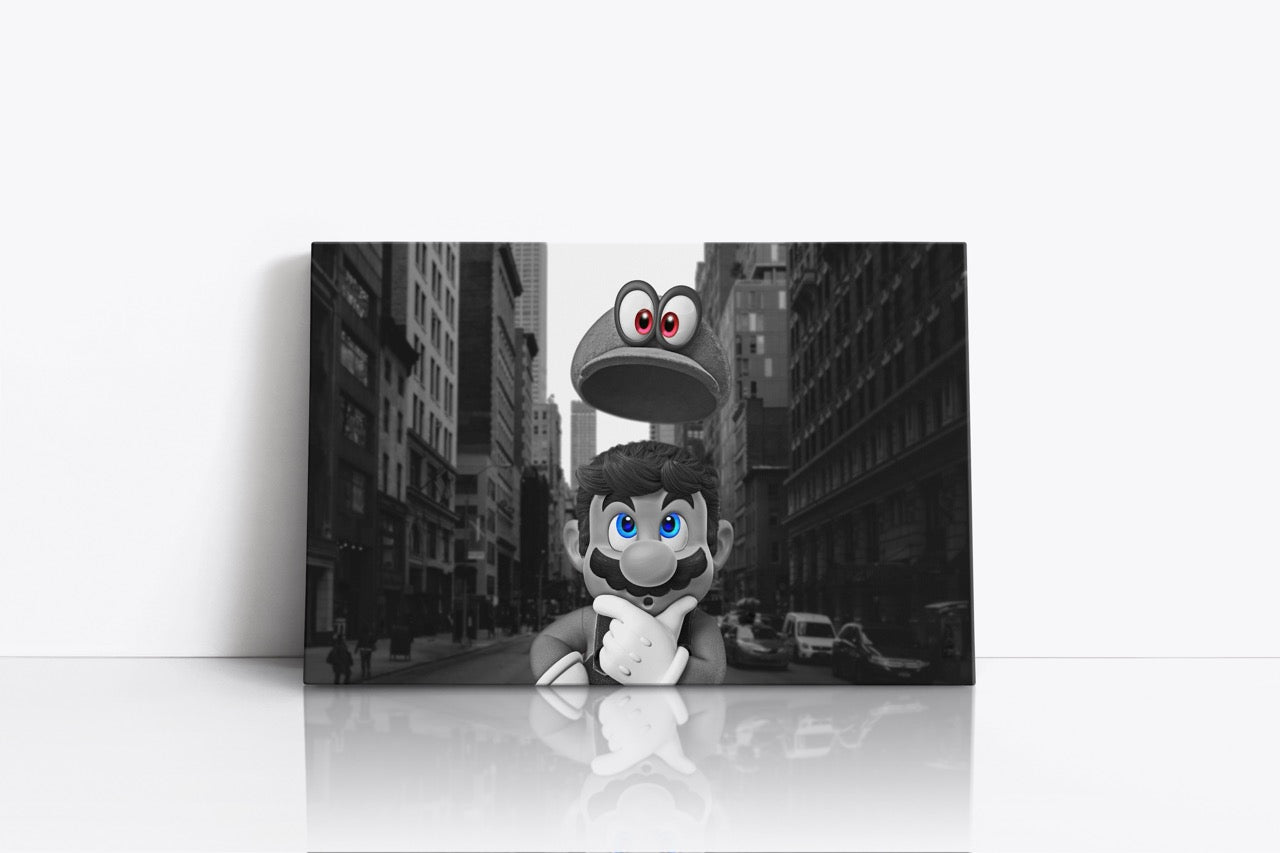 Tablou Canvas Mario Black & White