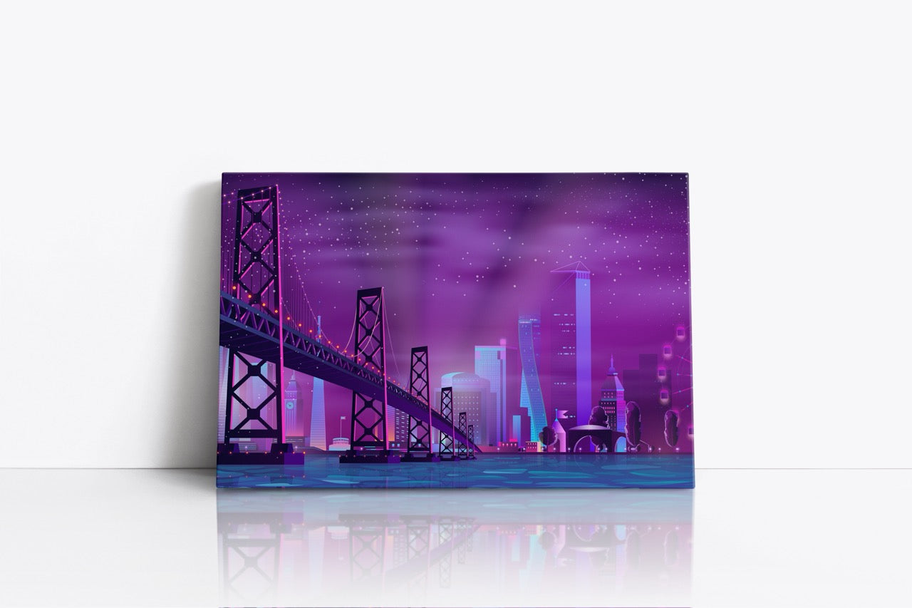 Tablou Canvas Purple City