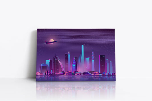 Tablou Canvas Digital City Night II