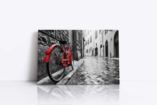 Tablou Canvas Bicicleta Roșie În Praga