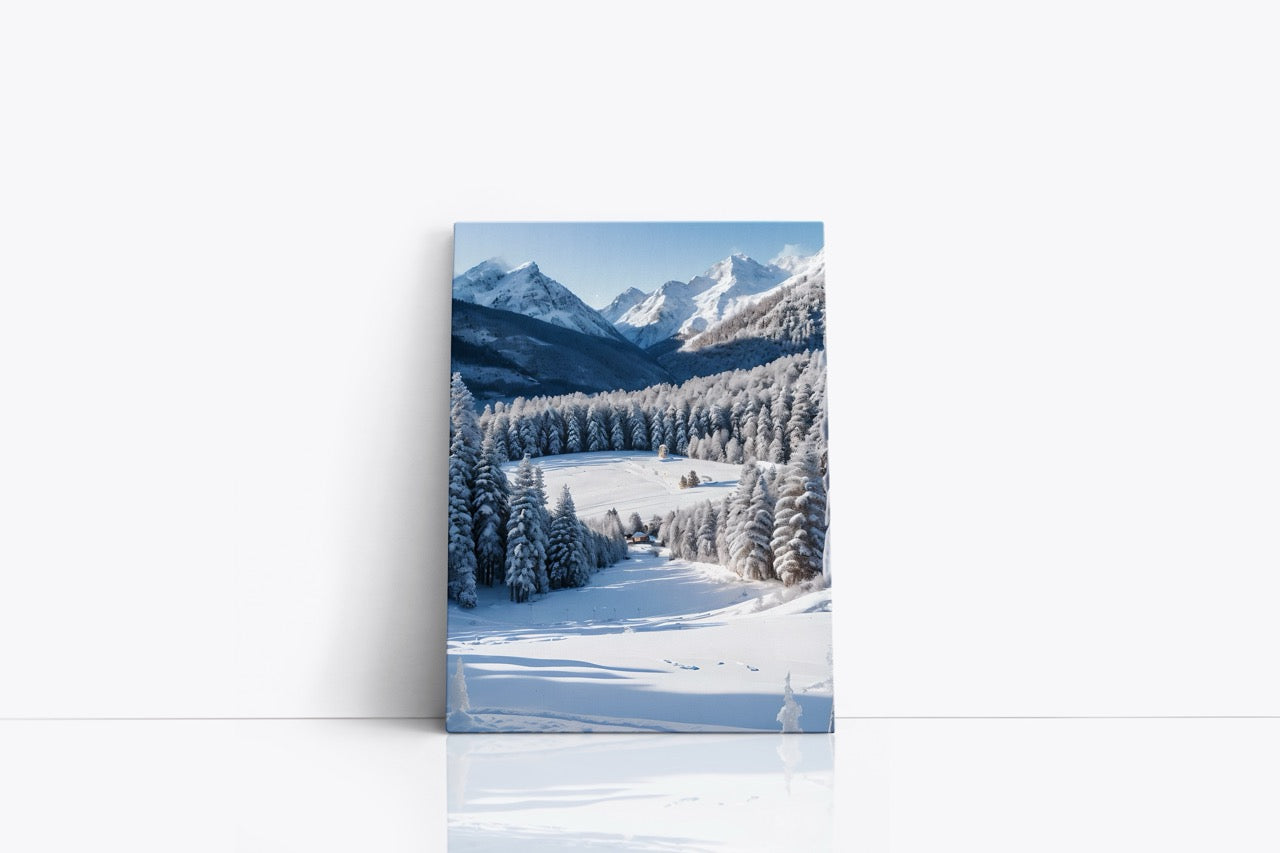 Tablou Canvas Iarna La Munte