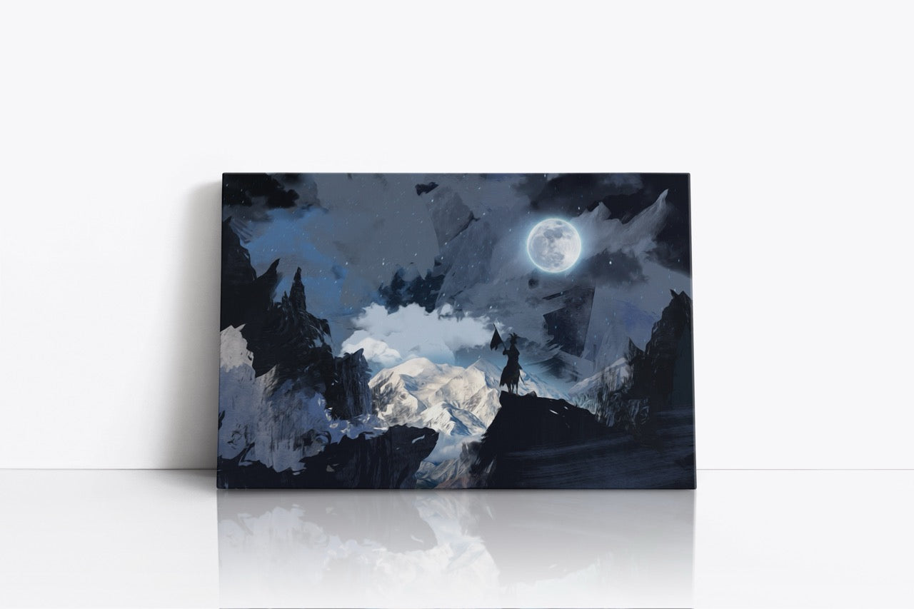 Tablou Canvas Cavalerul Și  Luna Plină