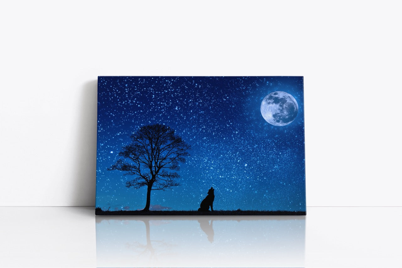 Tablou Canvas Moon Wolf