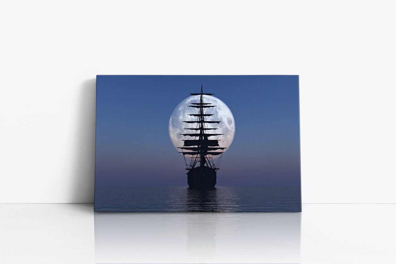 Tablou Canvas Velierul Și Luna II