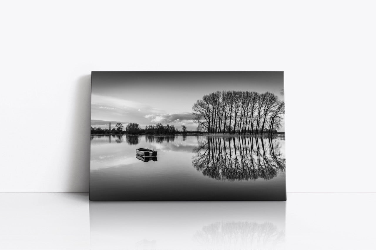 Tablou Canvas Black & White Boat II