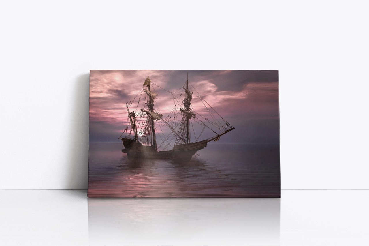 Tablou Canvas Purple Ship