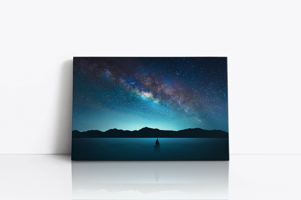 Tablou Canvas Boat Under Stars