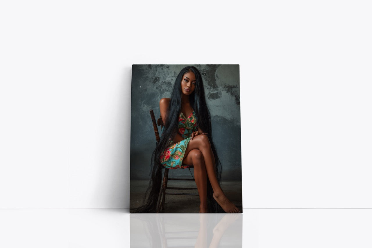 Tablou Canvas Beautiful Women With Long Hair