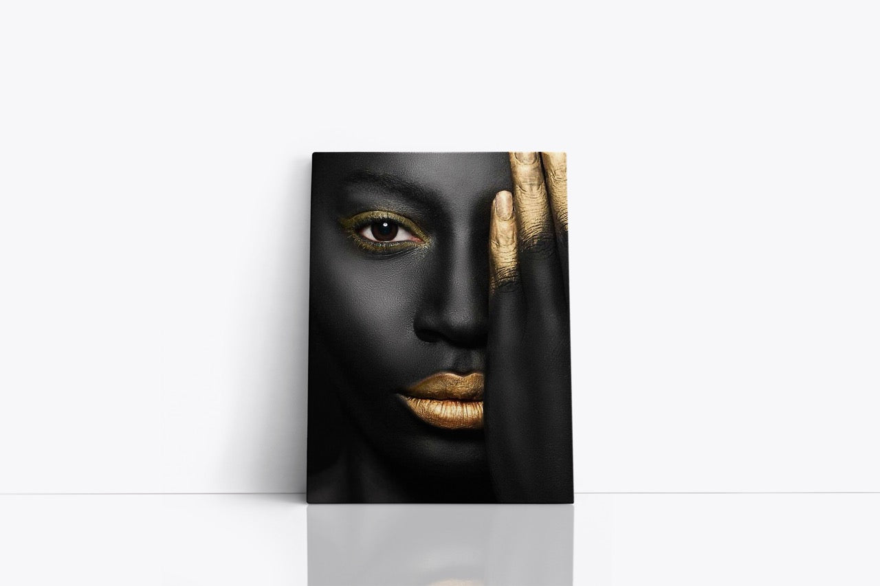 Tablou Canvas Buze Gold