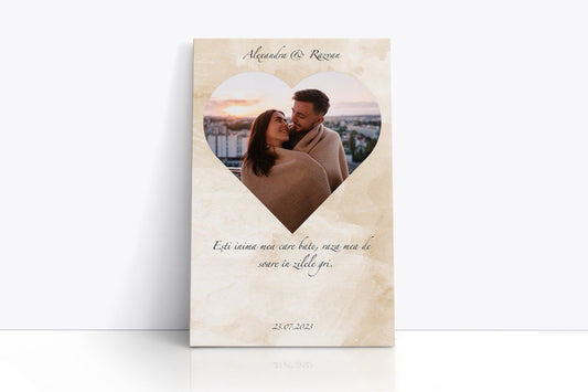 Tablou Canvas Personalizat VDay Bej