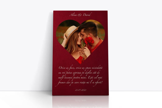 Tablou Canvas Personalizat VDay Roșu