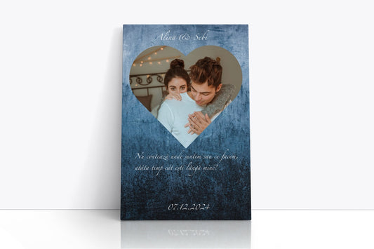 Tablou Canvas Personalizat VDay Albastru