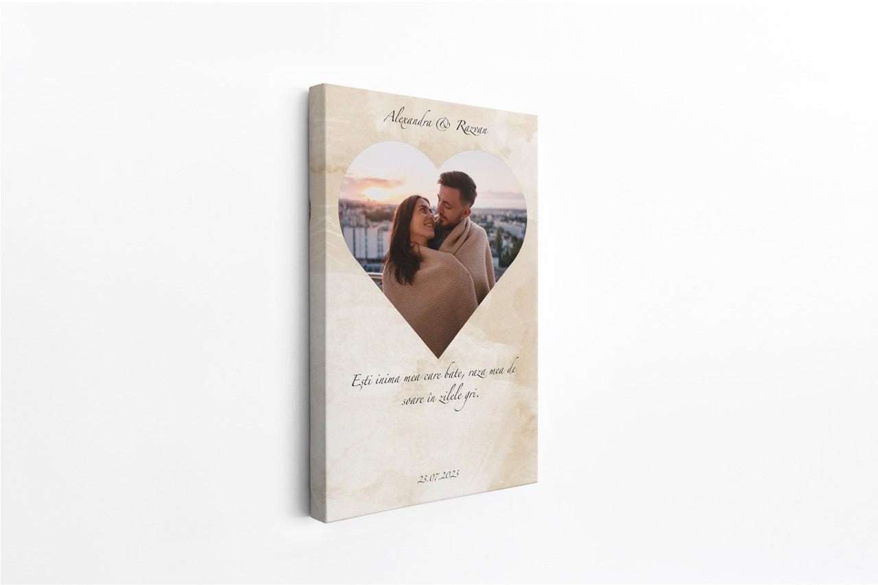 Tablou Canvas Personalizat VDay Bej
