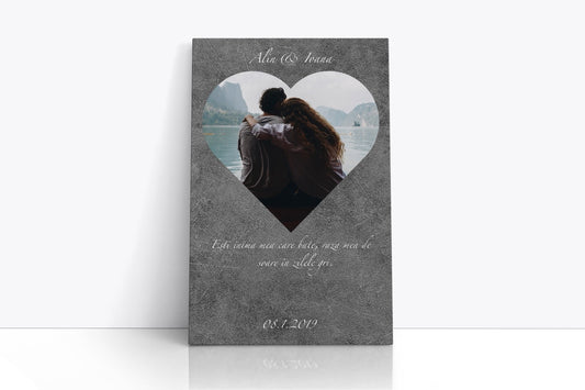 Tablou Canvas Personalizat VDay Grey