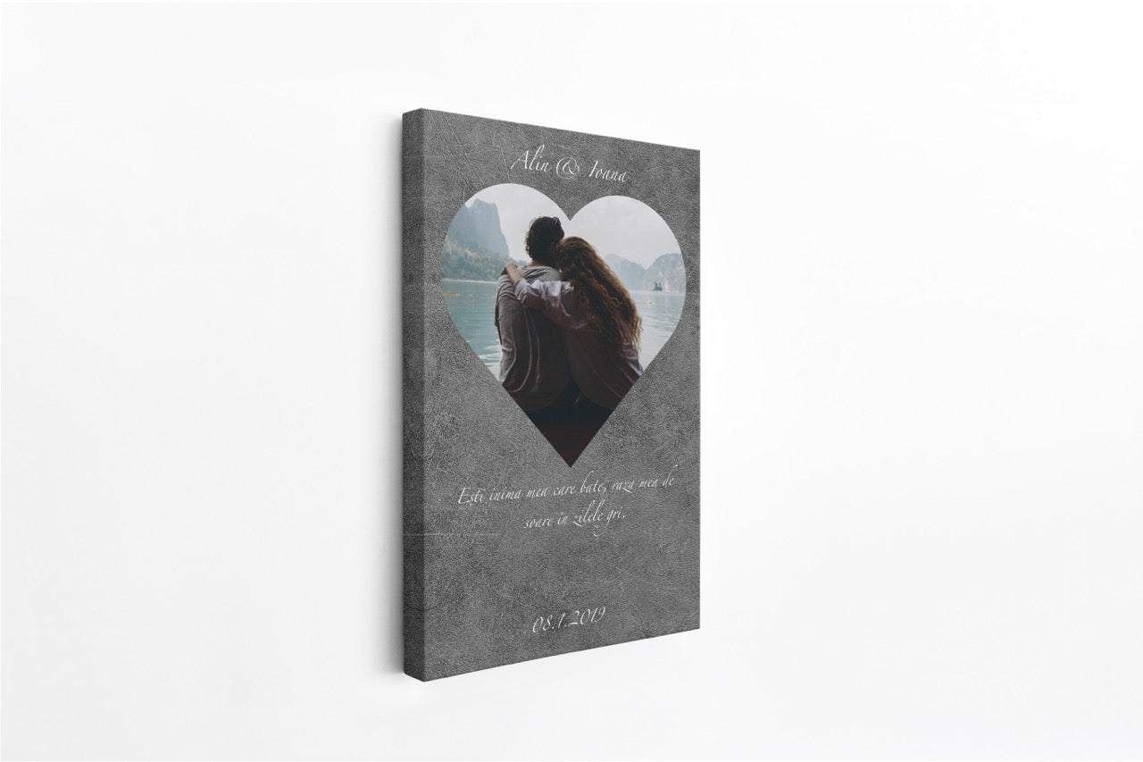 Tablou Canvas Personalizat VDay Grey