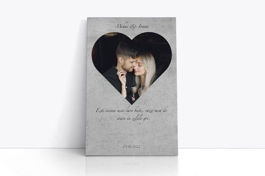 Tablou Canvas Personalizat VDay Gri