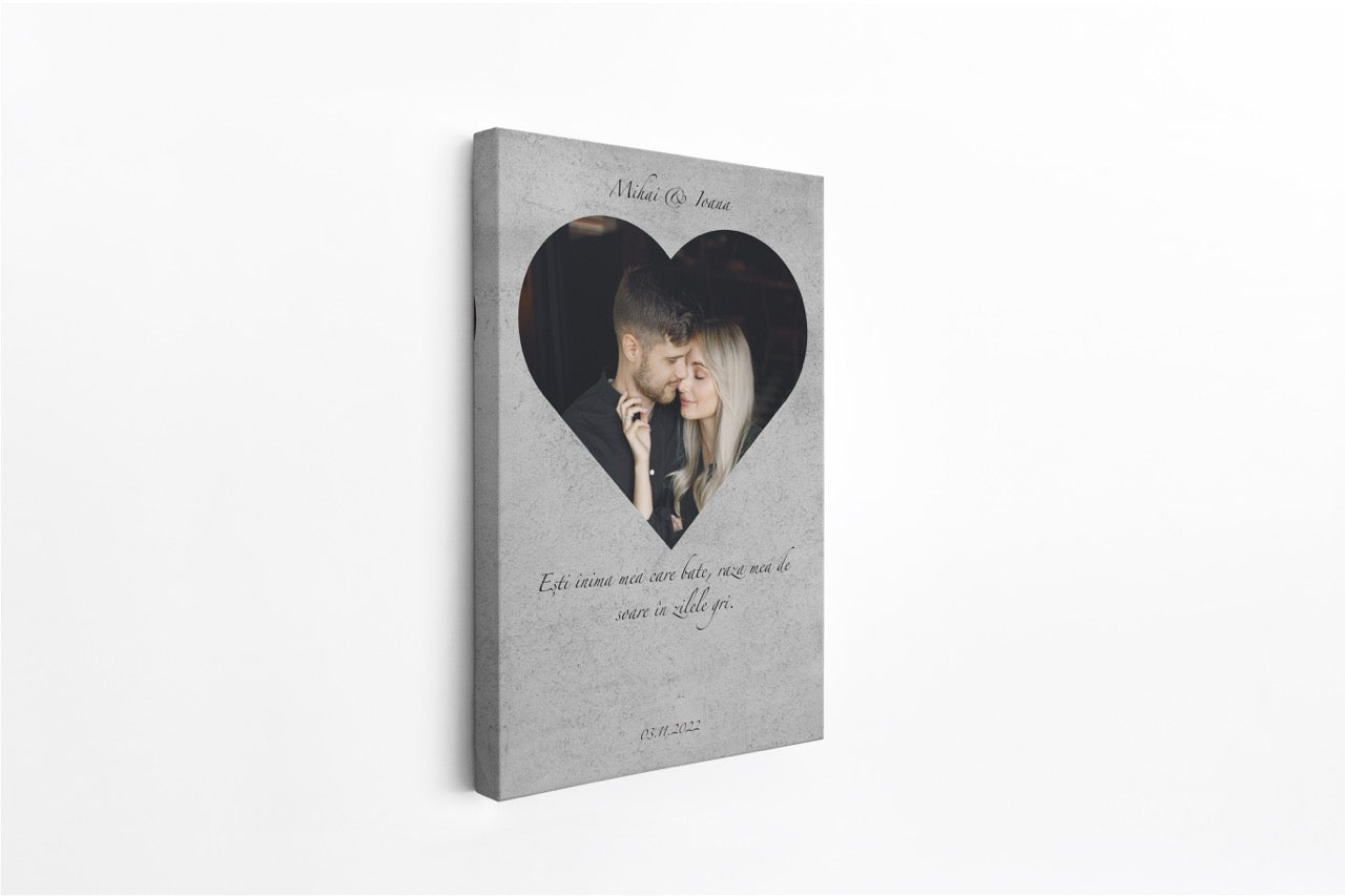 Tablou Canvas Personalizat VDay Gri