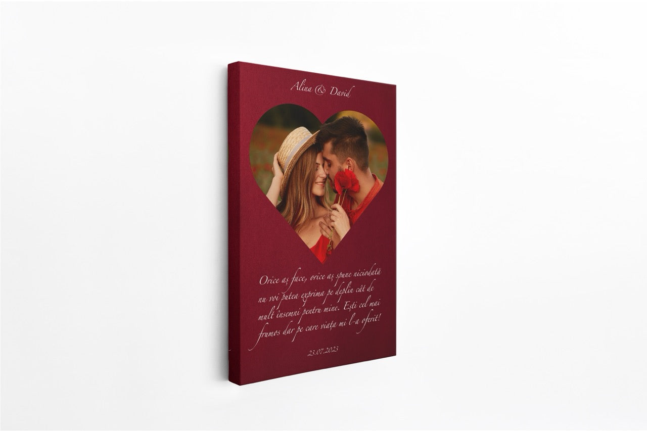 Tablou Canvas Personalizat VDay Roșu